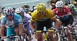 Kim Kirchen et Frank Schleck à l'arriéve de la neuvième étape du Tour de France 2008